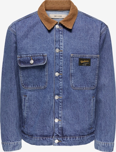 Only & Sons Prijelazna jakna 'ONSTIMBER' u plavi traper / smeđa, Pregled proizvoda