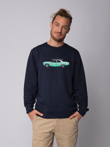 Felpa ' Surf Car ' di Watapparel in blu: frontale