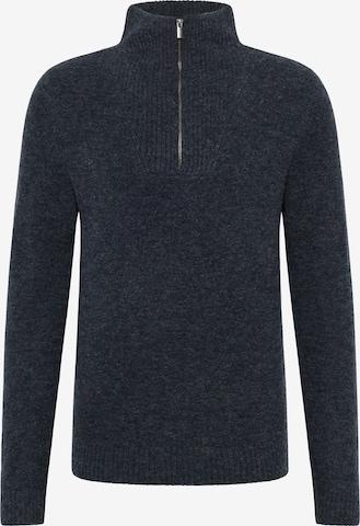 MUSTANG Sweater ' Style Emil T Zipper ' in Blau: predná strana
