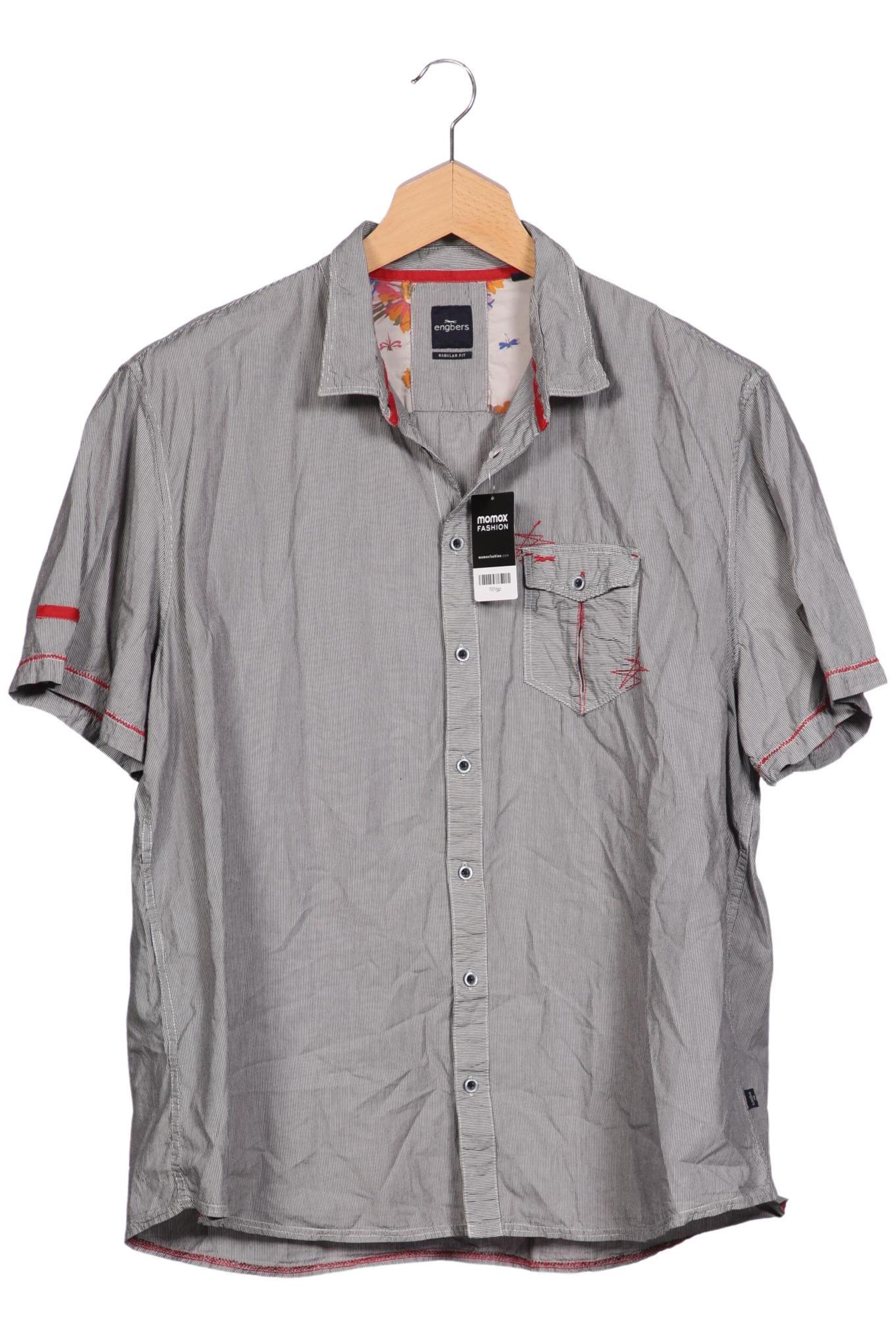 Engbers Button Up Shirt in 4XL in Grey: front