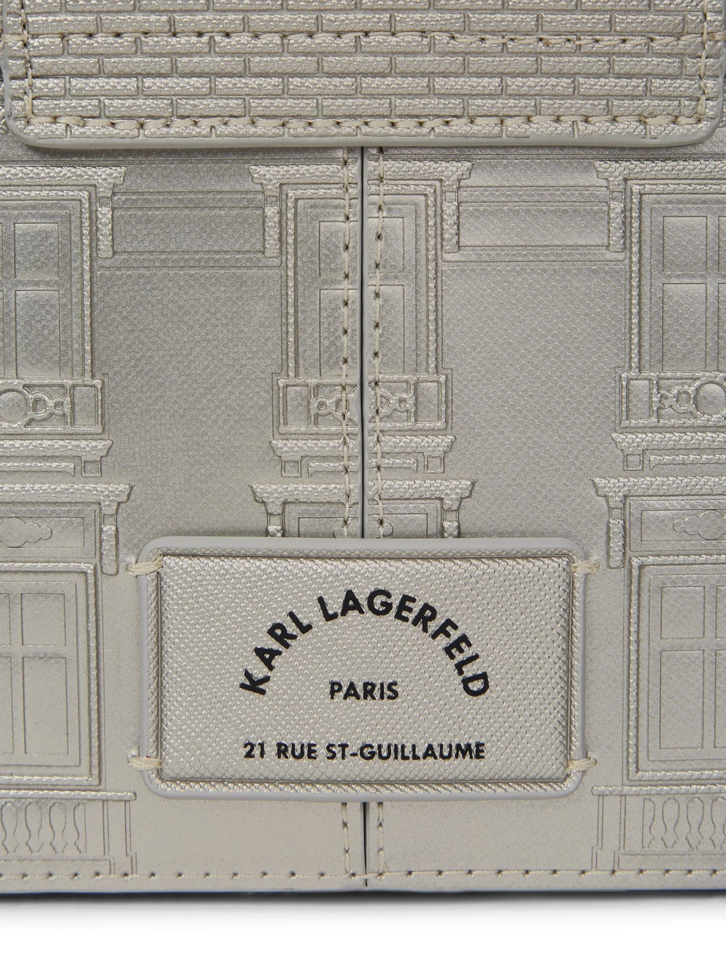 Borsa a mano 'Rue St-Guillaume' di Karl Lagerfeld in argento