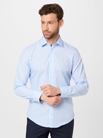 SEIDENSTICKER Slim fit Business shirt in Blue: front