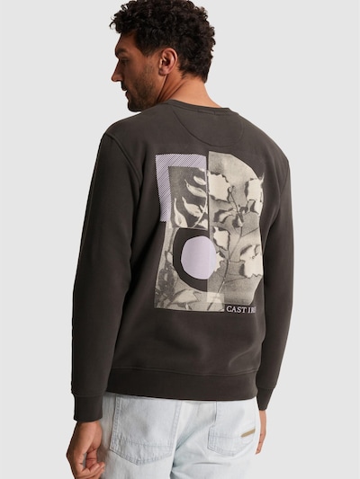 CAST IRON Sweatshirt 'Sweatshirt with back artwork' in S in Dark grey, Item view