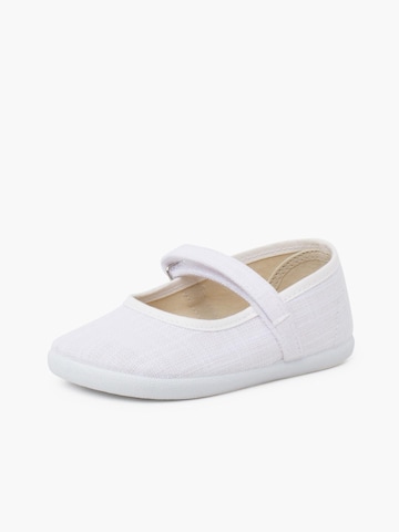 Ballerines Pisamonas en blanc : devant