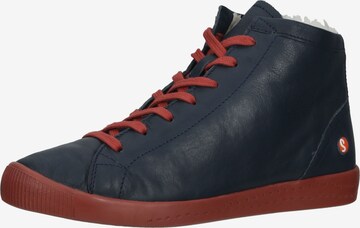 Softinos Lace-Up Ankle Boots in Blue: front