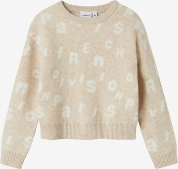 smėlio NAME IT Megztinis 'NMFOLINE': priekis