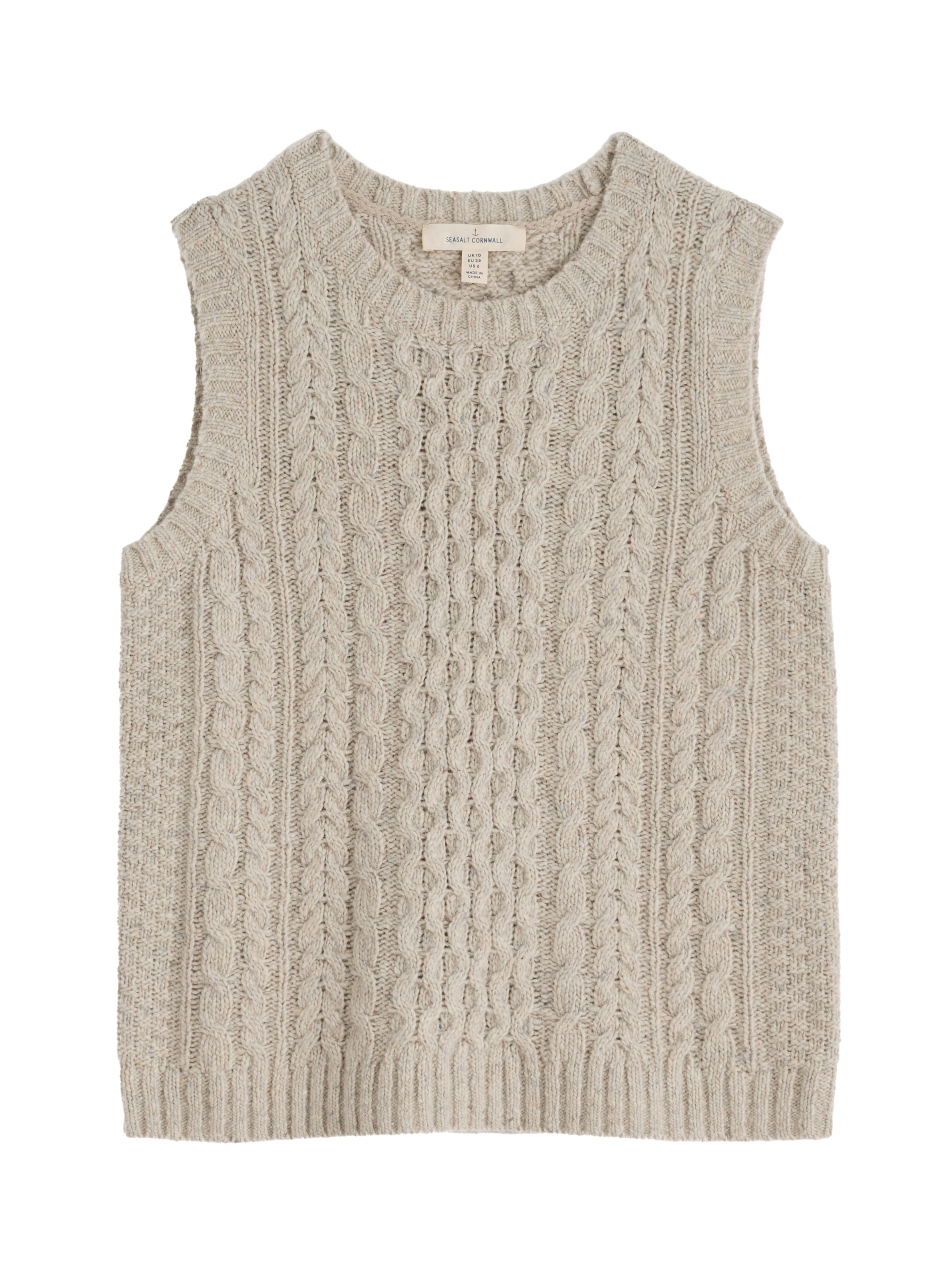 Seasalt Cornwall Vest 'Newlyn' i beige: forside