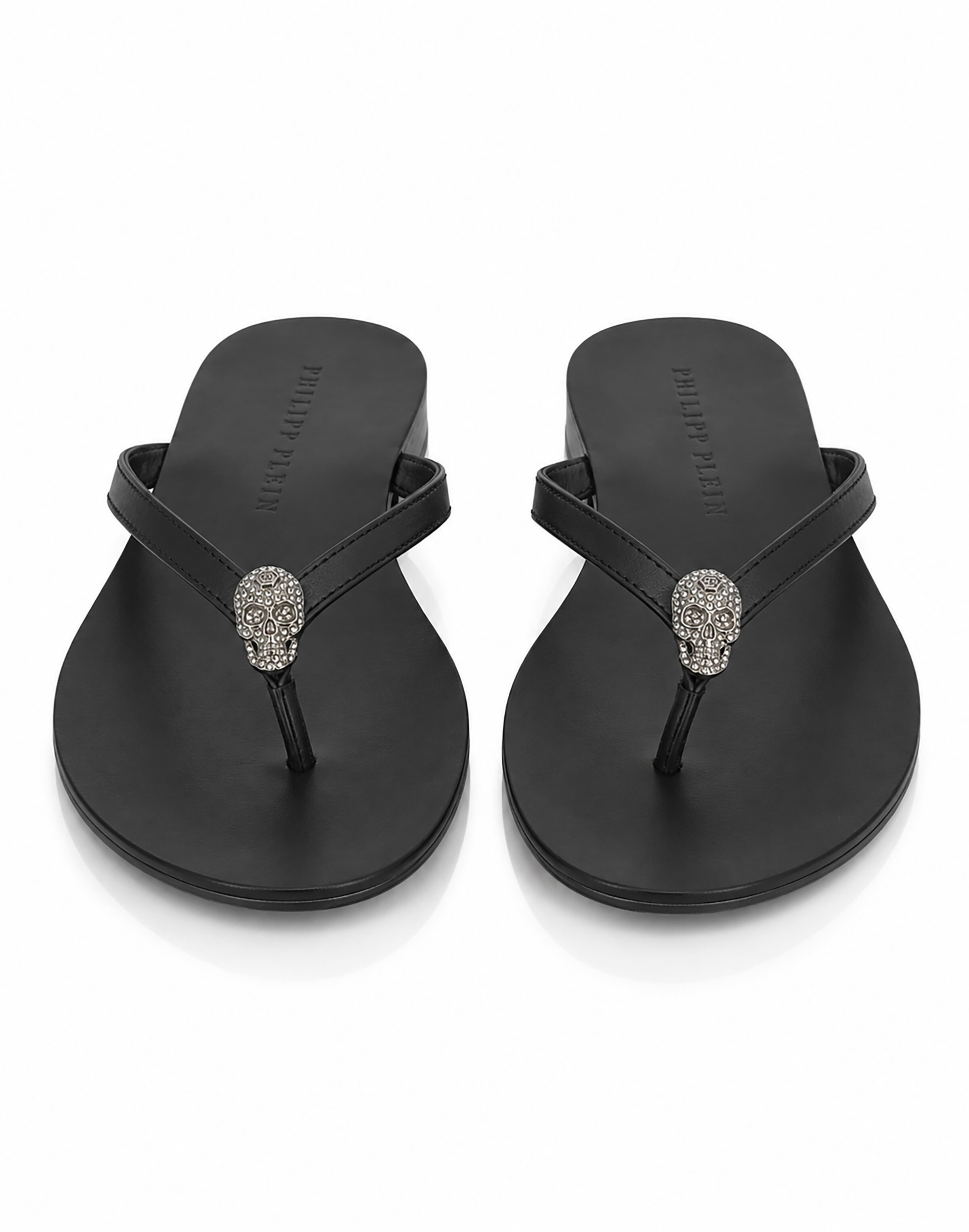Philipp Plein - Chinelos de dedo ' Skull ' em preto