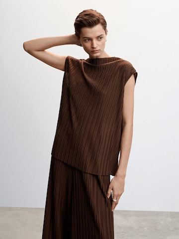 MANGO Blouse 'CRASH' in Brown: front