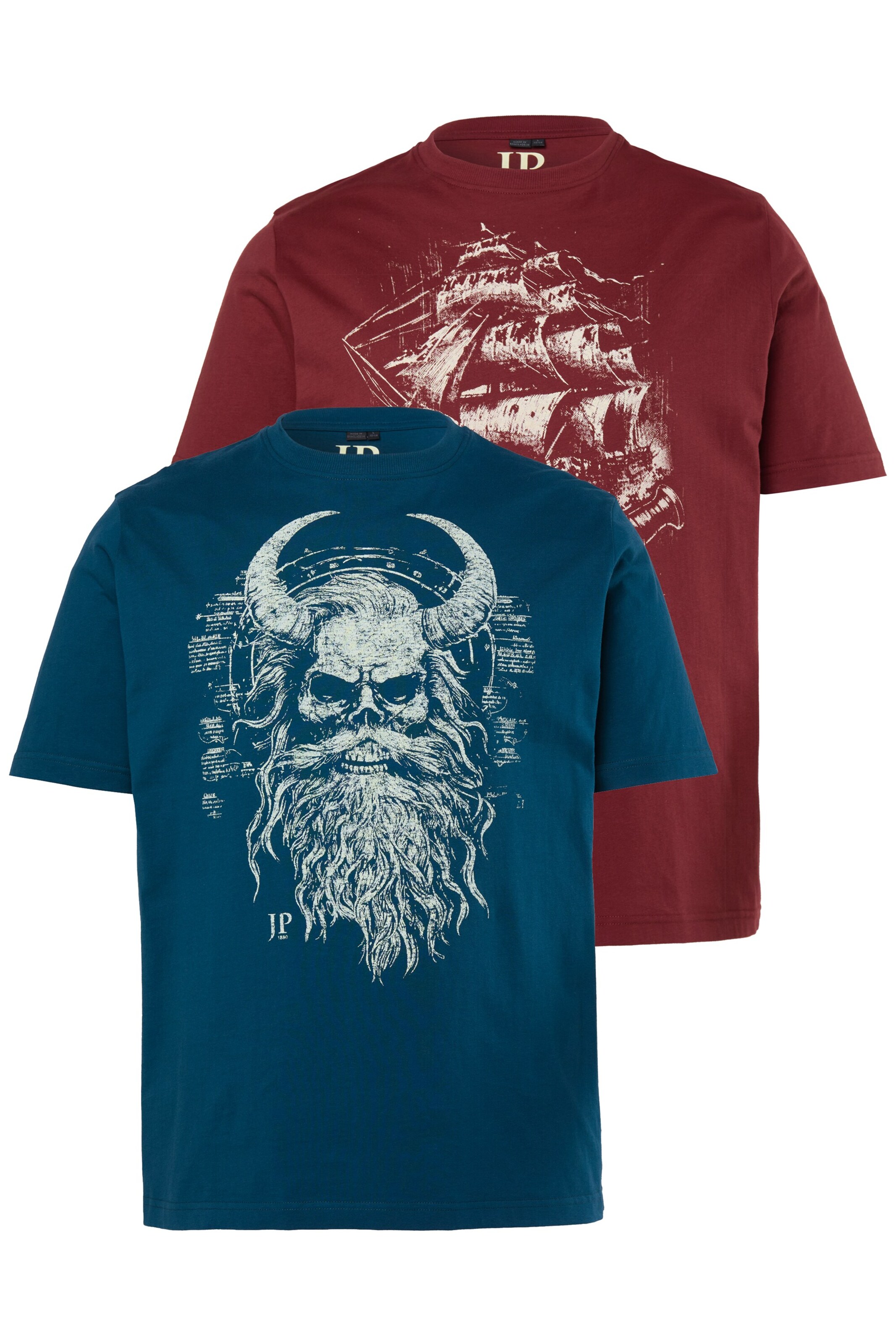 JP1880 Shirt in L in Dark blue / Dark red / Natural white, Item view