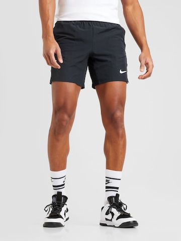 NIKEregular Sportske hlače - crna boja: prednji dio