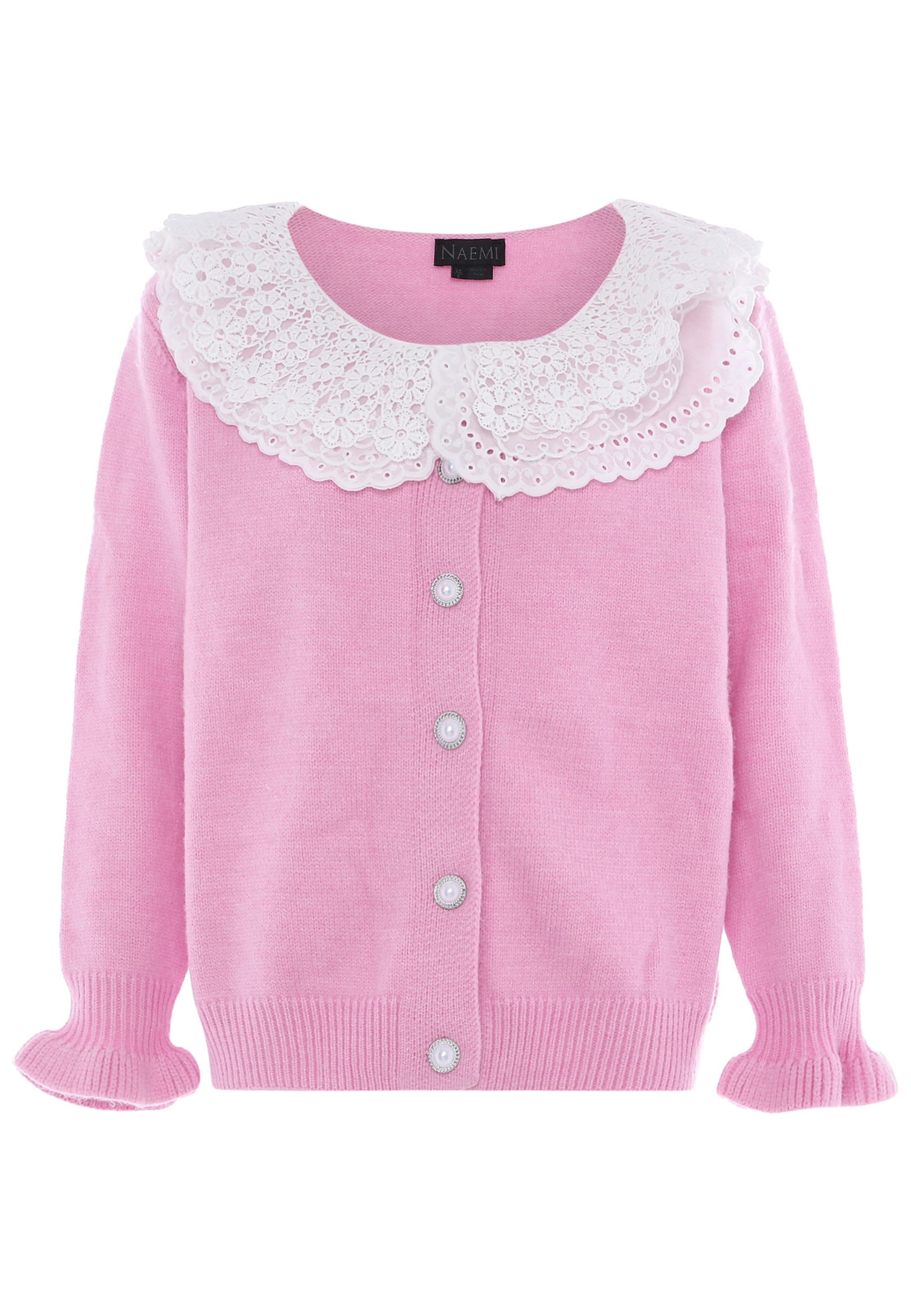 NAEMI Knit cardigan in Pink: front