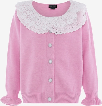 NAEMI Knit Cardigan in Pink: front