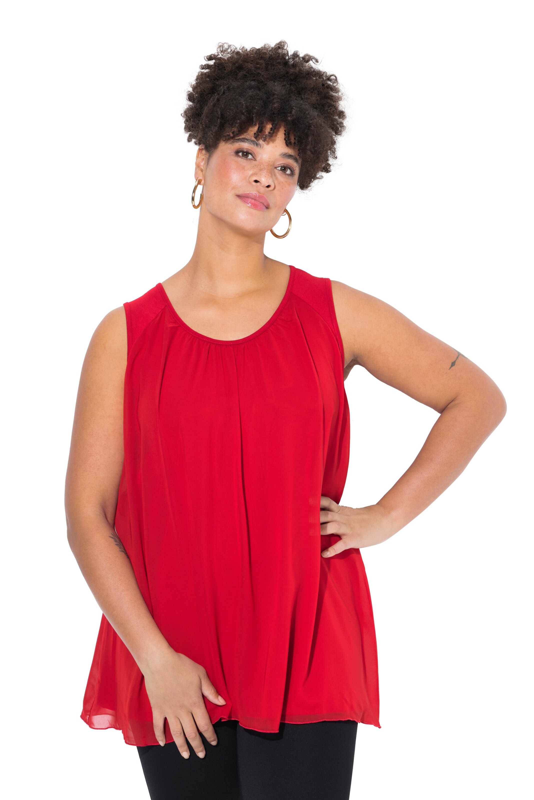 MIAMODA Top in Red: front