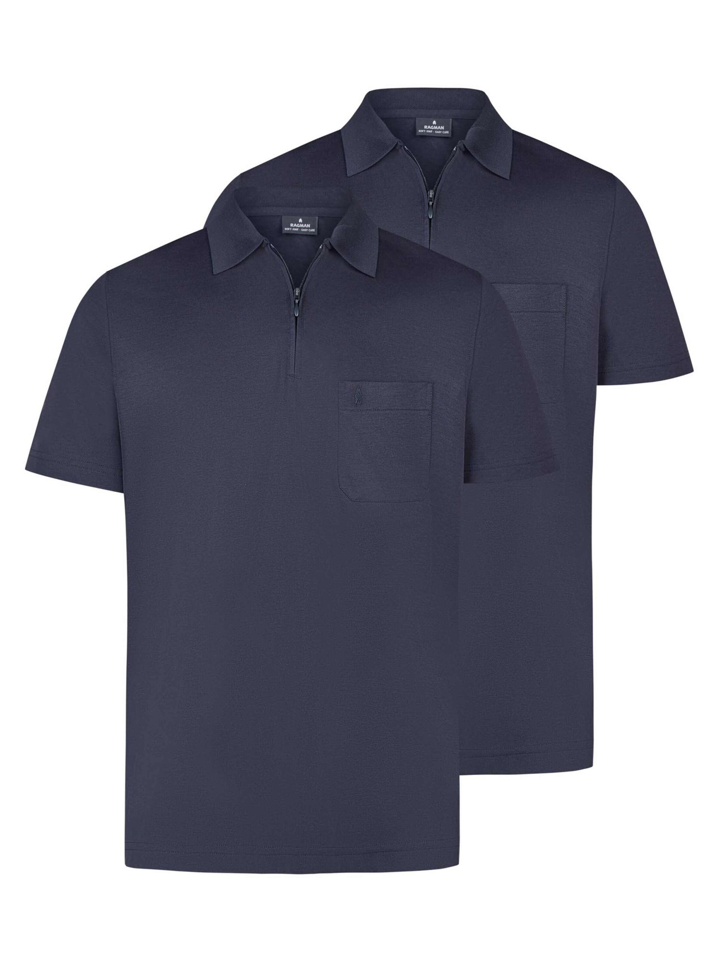 Ragman Shirt 'Basic' in Blue: front