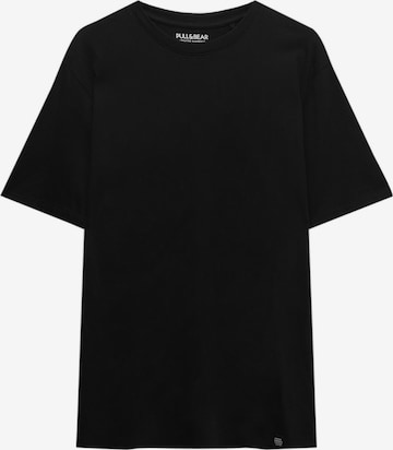 T-Shirt Pull&Bear en noir : devant