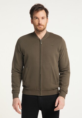 Veste de survêtement DreiMaster Vintage en marron : devant