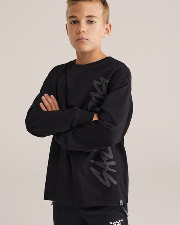 melns WE Fashion T-Krekls: no priekšpuses
