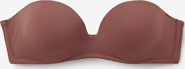 Tezenis Bandeau Bra 'New York' in Brown: front