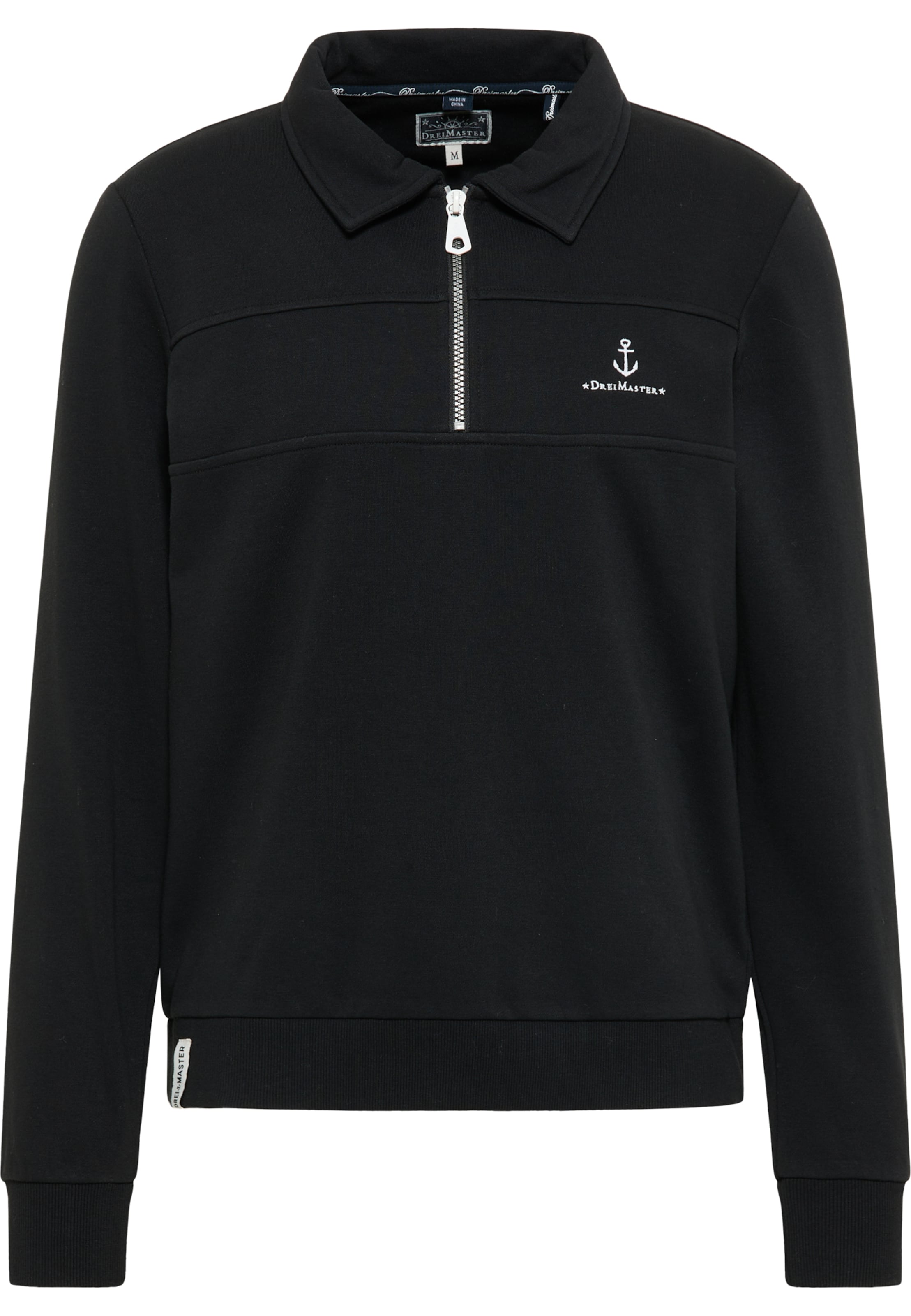 Sweat-shirt DreiMaster Maritim en noir : devant
