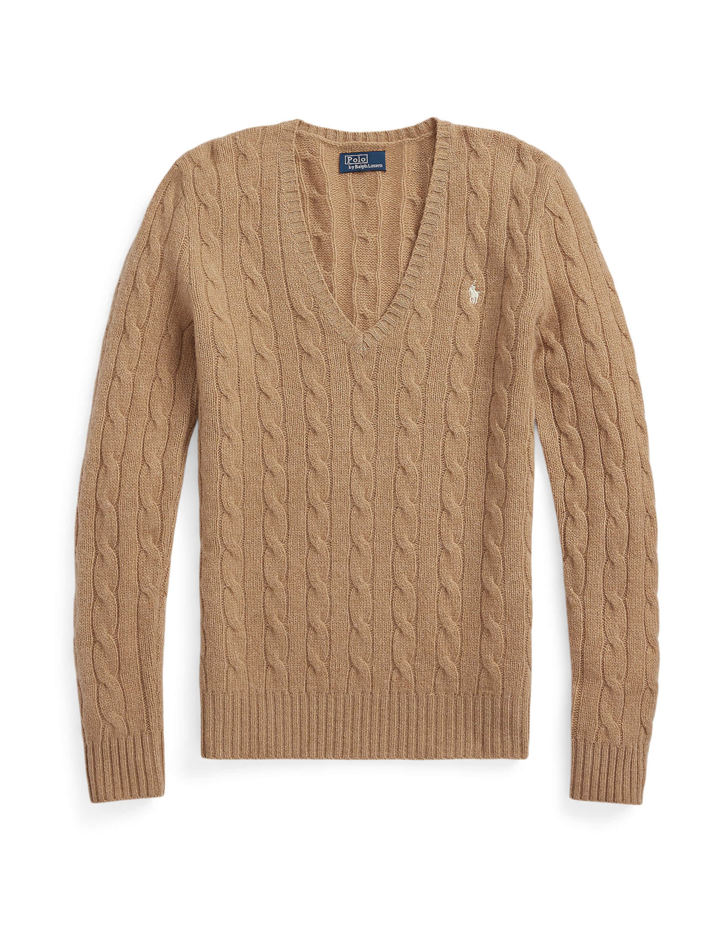 Pull-over Polo Ralph Lauren en beige : devant