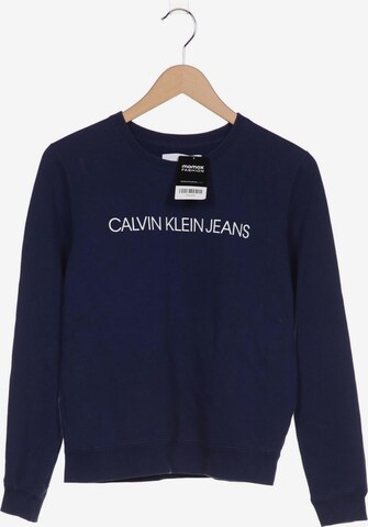 Calvin Klein Jeans Sweatshirt & Zip-Up Hoodie in S in Blue: front