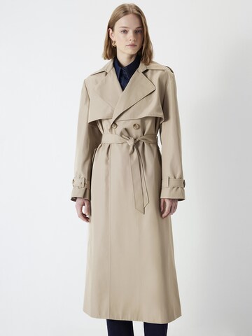 Ipekyol Between-Seasons Coat in Beige: front