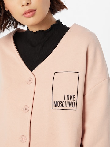 Love Moschino Zip-Up Hoodie in Pink