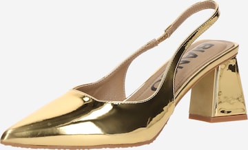 Décolleté sling 'Maralyn' di Bianco in oro: frontale