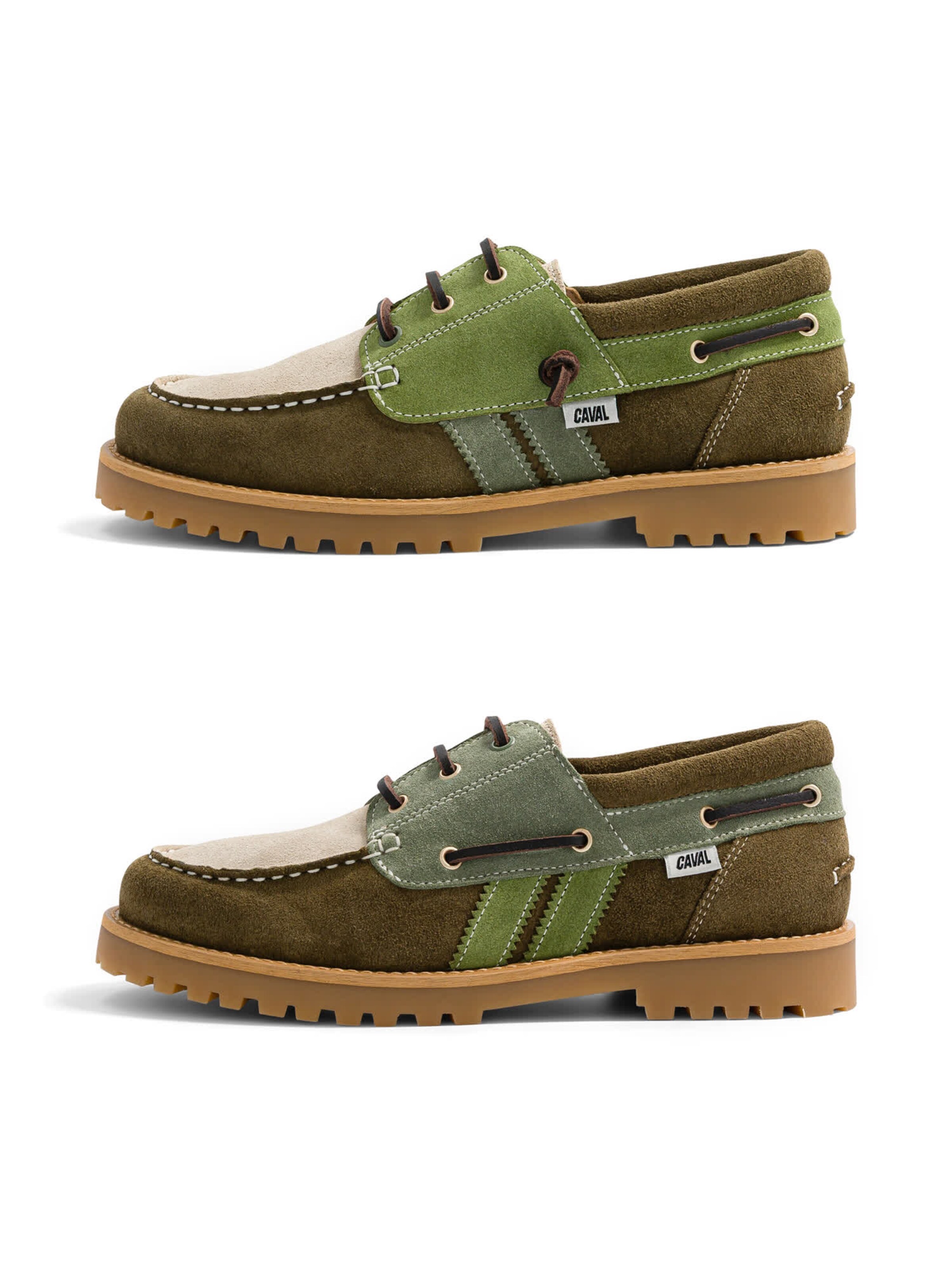 Caval Mocassins in Groen: voorkant