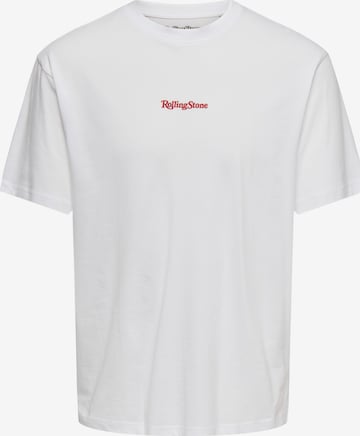 Only & Sons - Camiseta 'ONSROLLING STONE' en blanco: frente