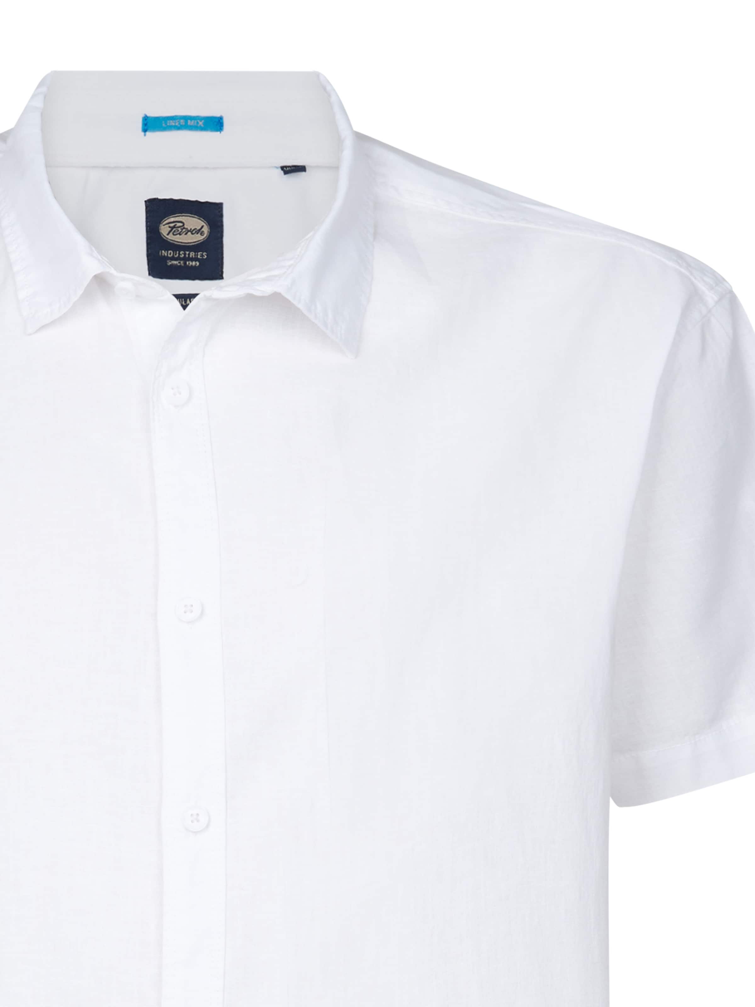 Petrol Industries Rovný strih Košeľa 'Mahiway' - Biela