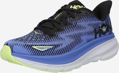 Bėgimo batai 'CLIFTON 9' iš Hoka One One, spalva – mėlyna / kivių spalva / juoda, Prekių apžvalga