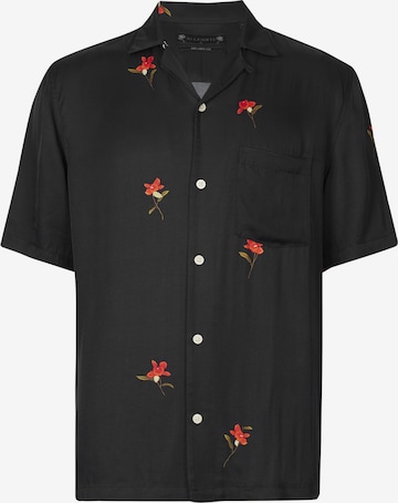 AllSaints Regular fit Overhemd in Zwart: voorkant
