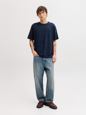JACK & JONES T-Shirt 'JJEDover' in Blau