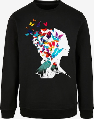 F4NT4STIC Sweatshirt 'Schmetterling' in Schwarz: Vorderseite