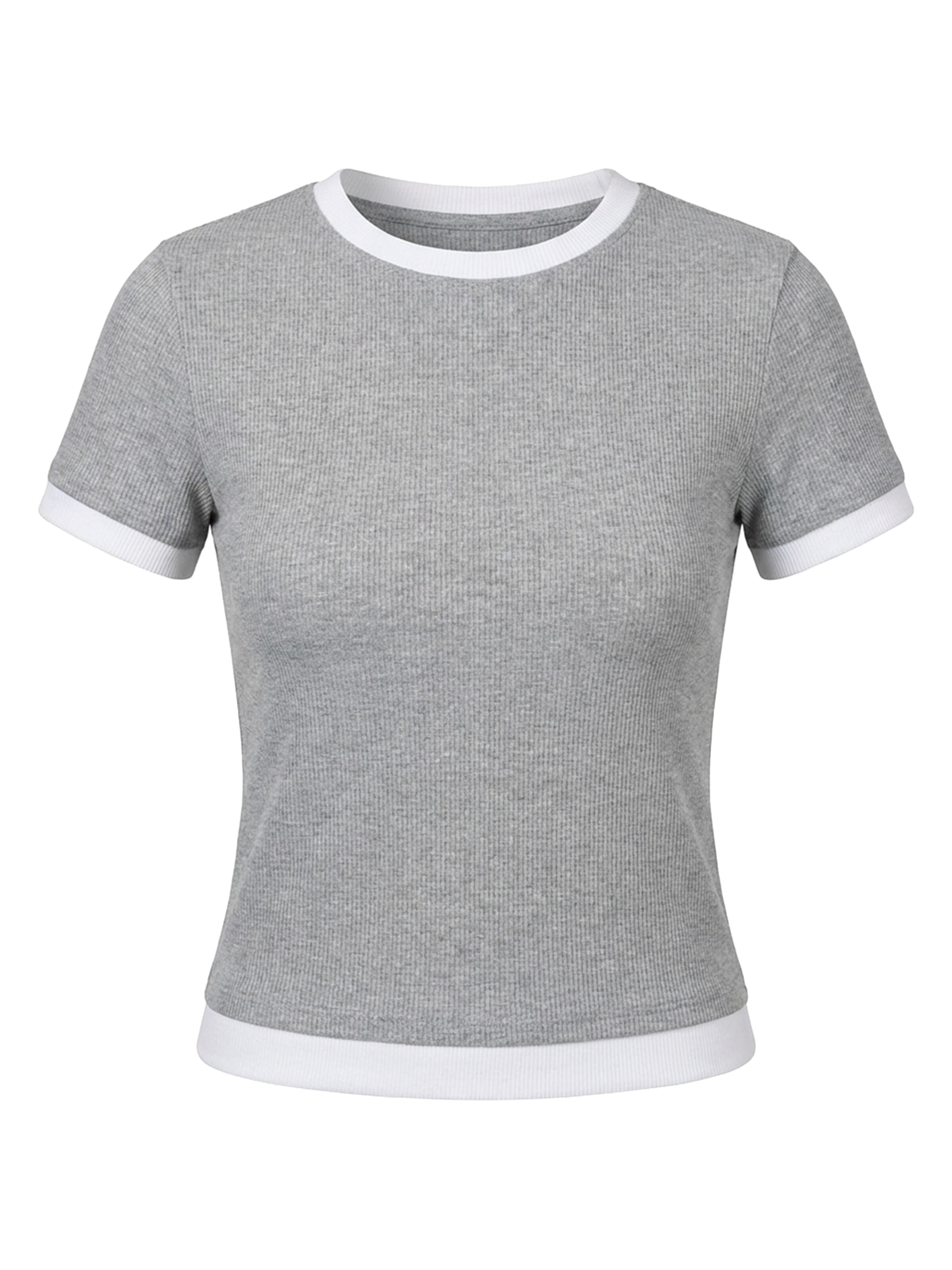 studioselect Majica 'Lana' | svetlo siva / bela barva, Prikaz izdelka