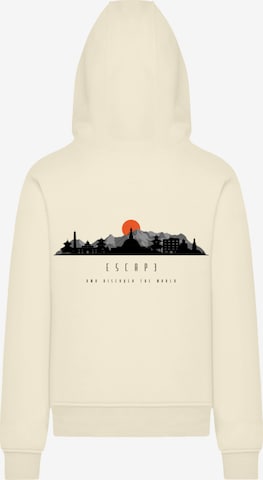 F4NT4STIC Sweater 'Escape Discover the World Asian Town' in Beige: front