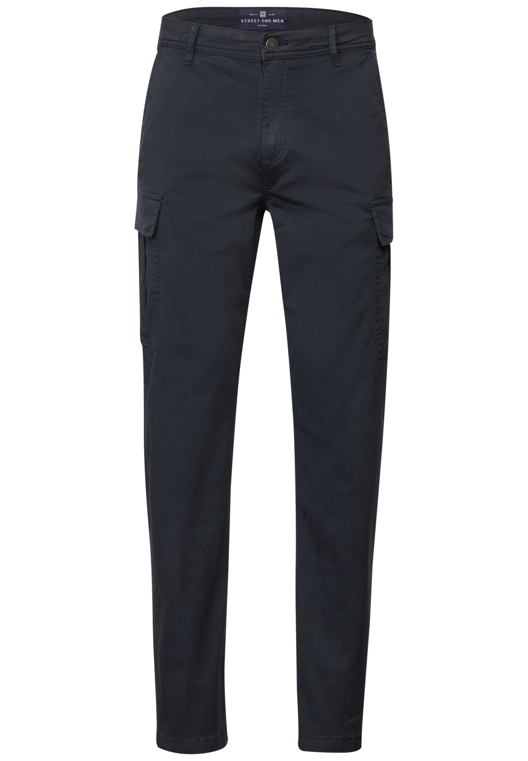 Street One MEN Straight Leg Cargo Hose in Blau: Vorderseite