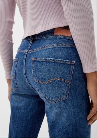 QS Wide Leg Jeans in Blau