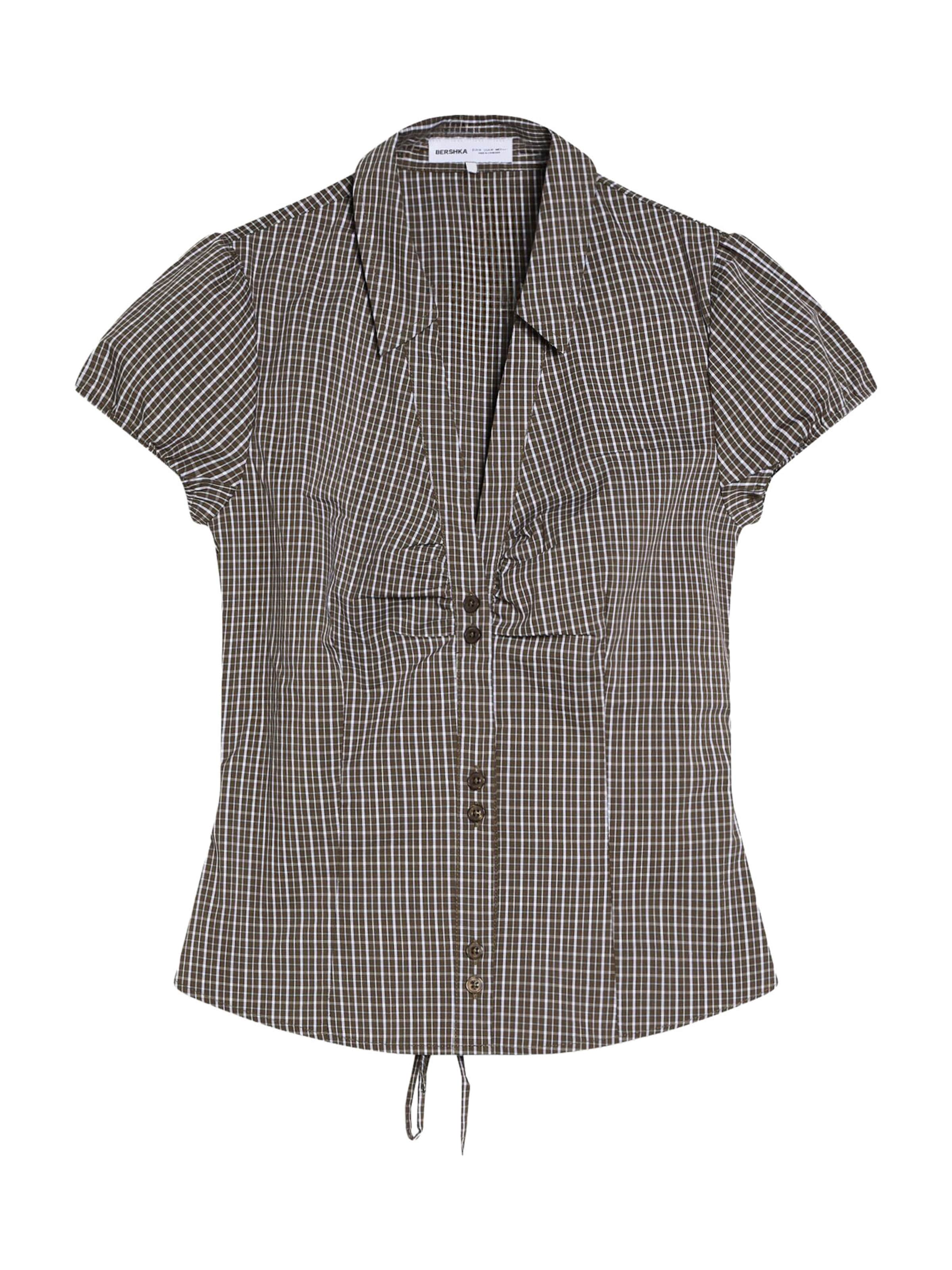 Bershka Bluse in Grün: Vorderseite