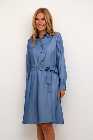 Kaffe Shirt Dress 'Leonora' in Blue: front