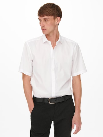 Only & Sons Regular fit Button Up Shirt 'Sane' in White