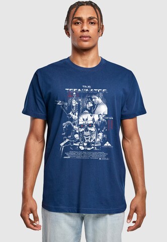 T-Shirt 'The Terminator - Poster' Merchcode en bleu : devant