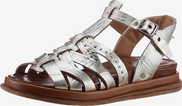 A.S.98 Strap Sandals in Silver: front