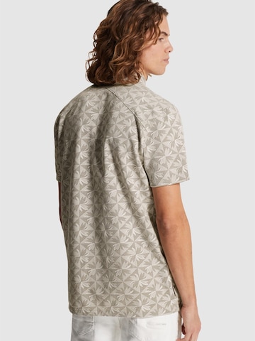 CAST IRON Shirt 'Polo shirt in a cotton blend with chest pocket' in Beige