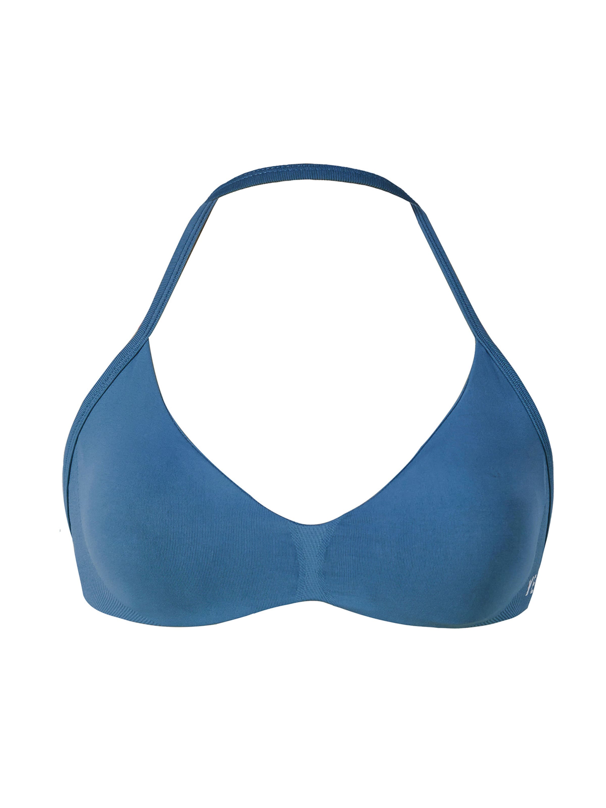 YEAZ Koszulkowy Biustonosz sportowy 'Fly' w kolorze niebieski: przód