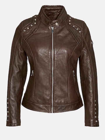 Tazzio Between-Season Jacket 'F521' in Brown: front