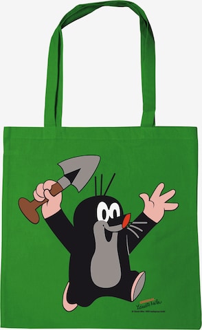 LOGOSHIRT Shopper 'Der kleine Maulwurf - Juhu' in Groen: voorkant