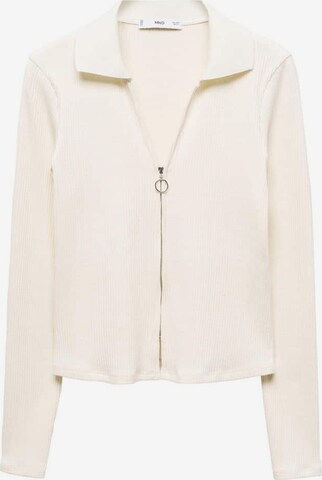 MANGO Gebreid vest 'DENNIS' in Beige: voorkant